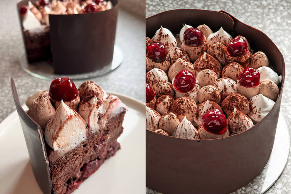 «Cherry in chocolate» Cake