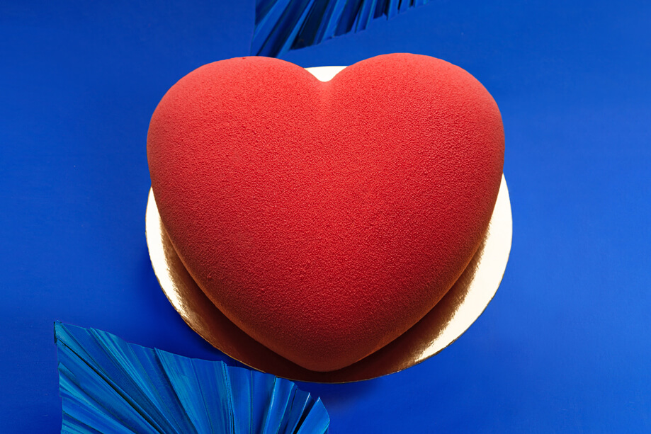 Мусовий торт серце “ПОЛУНИЦЯ-ЧІА”